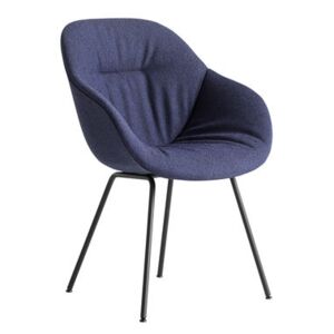 About a chair AAC127 Soft Padded armchair - / High backrest - Full quilted fabric & metal by Hay Blue