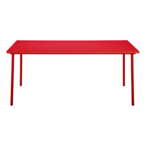Patio Rectangular table - / Stainless steel - 200 x 100cm by Tolix Red/Orange