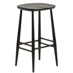 Bar Stool Bar stool - Wood H 65 cm - Reissue 1950' by Ercol Black