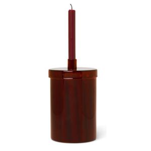 Count Down to Christmas Candle - / Advent calendar - 24-candle set & glass stand by Ferm Living Red