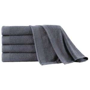 VidaXL Bath Towel Set 5 pcs Cotton 450 gsm 100x150 cm Anthracite