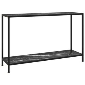 VidaXL Console Table Black 120x35x75 cm Tempered Glass