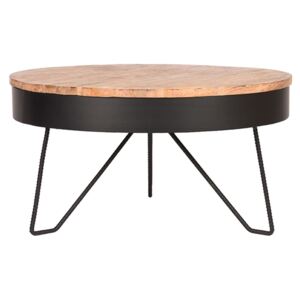 LABEL51 Coffee Table Saran 80x80x43 cm Wood/Black
