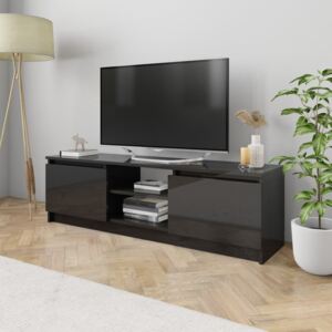 VidaXL TV Cabinet High Gloss Black 120x30x35.5 cm Chipboard