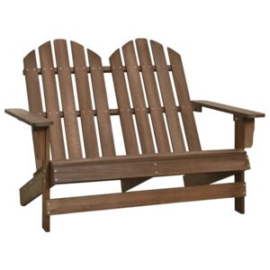 2-Seater Garden Adirondack Chair Solid Fir Wood Brown