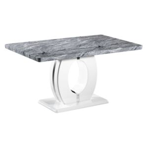 Neppa Medium Marble Effect Grey/White Dining Table