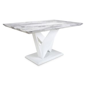 Santos Medium Marble Effect Grey/White Dining Table