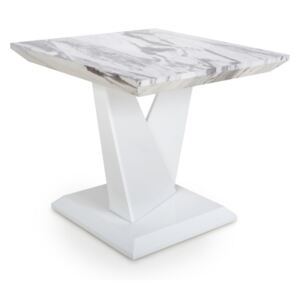 Santos Marble Effect Grey/White Lamp Table