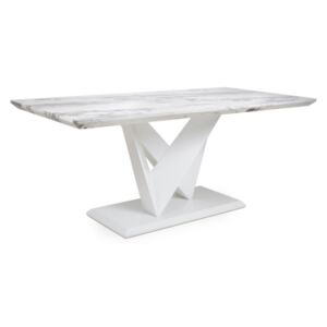 Santos Large Marble Effect Grey/White Dining Table