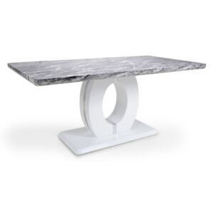 Neppa Large Marble Effect Grey/White Dining Table