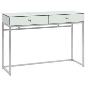 VidaXL Mirrored Console Table Steel and Glass 107x33x77 cm