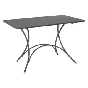 Pigalle Foldable table - / Metal - 120 x 76 cm by Emu Grey/Black/Metal