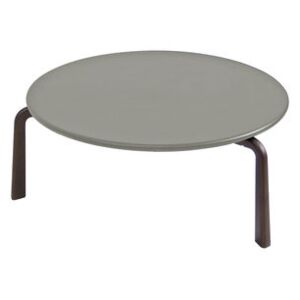Cross Small Coffee table - / Ø 70 cm - Metal by Emu Brown/Grey/Metal