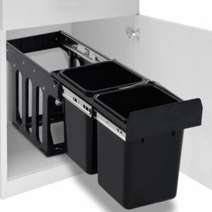 VidaXL Kitchen Cupboard Pull-out Recycled Dustbin Soft-Close 20 L
