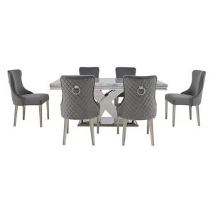 Dolce Dining Table and 6 Side Chairs
