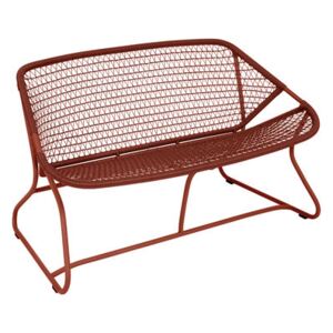 Sixties Straight sofa - / L 118 cm - Woven plastic by Fermob Red