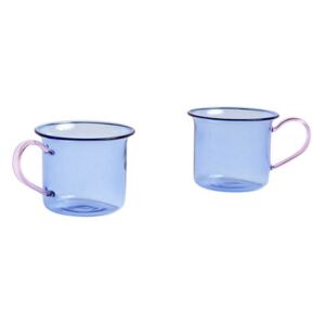 Cup - / Set of 2 - Borosilicate glass by Hay Blue