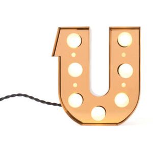 Caractère Table lamp - / Wall light - Letter U - H 20 cm by Seletti Gold