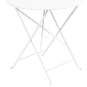 Bistro Foldable table - Ø 77cm - Foldable - With umbrella hole by Fermob White