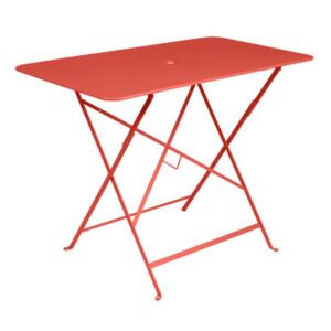 Bistro Foldable table - 97 x 57 cm - 4 people - Umbrella Hole by Fermob Red/Orange