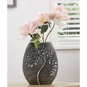 Damart Silver Branch Textured Vase