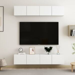 TV Cabinets 4 pcs White 80x30x30 cm Chipboard