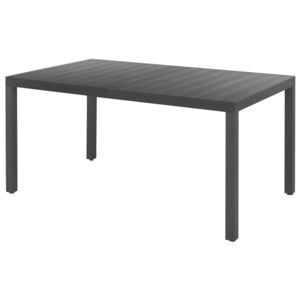 VidaXL Garden Table Black 150x90x74 cm Aluminium and WPC
