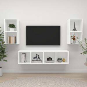 VidaXL Wall-mounted TV Cabinets 4 pcs White Chipboard