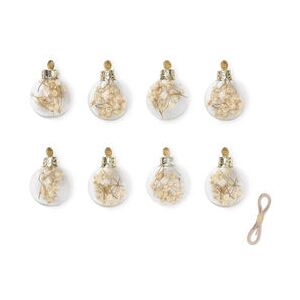 Flora Small Bauble - / Ø 4 cm - Set of 8 / Glass & dried flowers by Ferm Living Beige