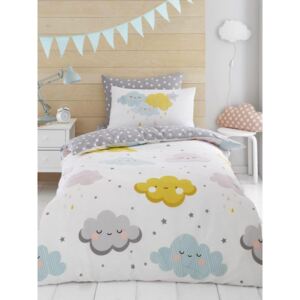 Clouds and Stars Single Duvet Cover and Pillowcase Set