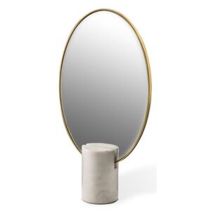 Oval Free standing mirrors - / Marble by Pols Potten White