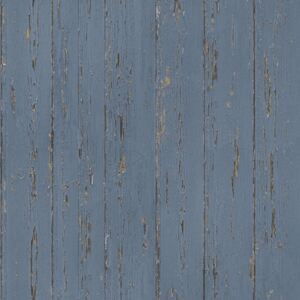 Homestyle Wallpaper Old Wood Blue