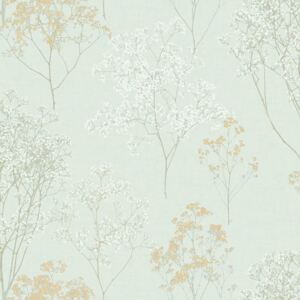 Homestyle Wallpaper Herbs and Flowers Green and Beige