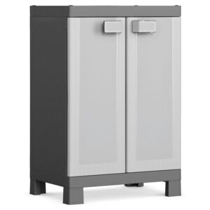 Keter Low Storage Cabinet Logico Black and Grey 97 cm
