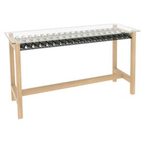Wine shelf - / Tasting counter - L 202 x W 80 cm x H 110 cm / 36 bottles by L'Atelier du Vin Natural wood