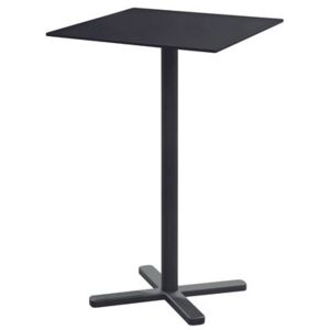 Darwin Foldable high table - / 70 x 70 cm by Emu Grey/Black/Metal