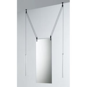 Palanco Hanging mirror - Adjustable - Double face - H 125 cm by Glas Italia Black/Transparent