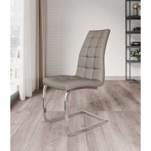 New York Faux Leather Dining Chair Grey