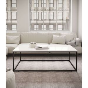 Louise Rectangle High Gloss White Coffee Table