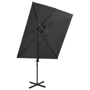 VidaXL Cantilever Umbrella with Double Top Anthracite 250x250 cm