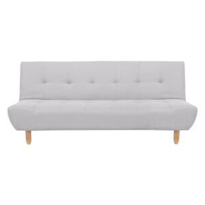 Sofa Light Grey Fabric Upholstery Light Wood Legs 3 Seater Scandinavian Style Beliani