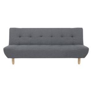 Sofa Grey Fabric Upholstery Light Wood Legs 3 Seater Scandinavian Style Beliani