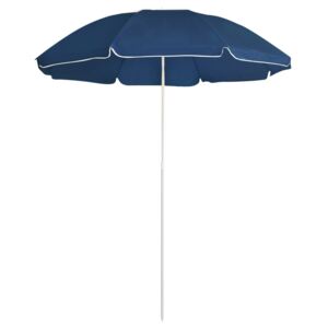 VidaXL Outdoor Parasol with Steel Pole Blue 180 cm