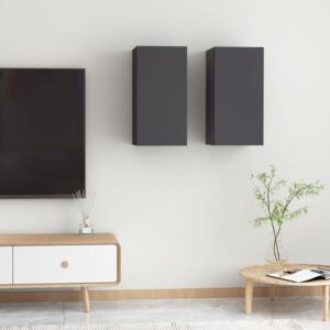 VidaXL TV Cabinets 2 pcs Grey 30.5x30x60 cm Chipboard
