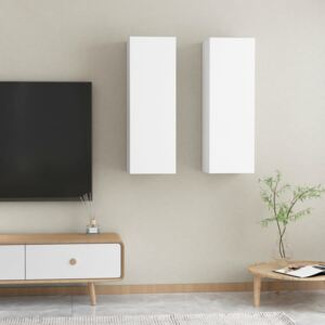 VidaXL TV Cabinets 2 pcs White 30.5x30x90 cm Chipboard