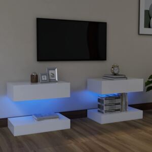 VidaXL TV Cabinets with LED Lights 2 pcs White 60x35 cm
