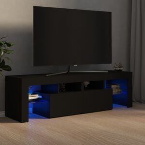 VidaXL TV Cabinet with LED Lights Black 140x35x40 cm
