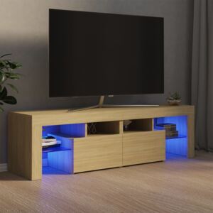 VidaXL TV Cabinet with LED Lights Sonoma Oak 140x35x40 cm