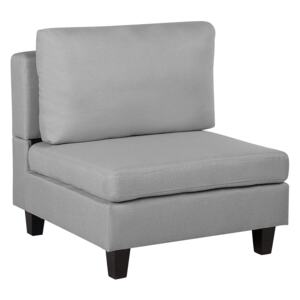 1-Seat Section Light Grey Fabric Upholstered Armchair Module Piece Beliani