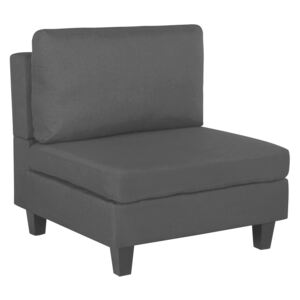 1-Seat Section Black Fabric Upholstered Armchair Module Piece Beliani